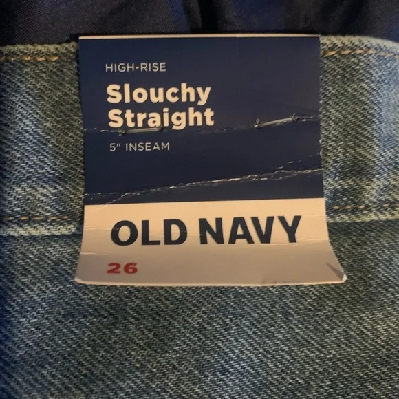 Old Navy plus size 3X Blue Jean Shorts Rugged Distressed Style frayed - Picture 8 of 8